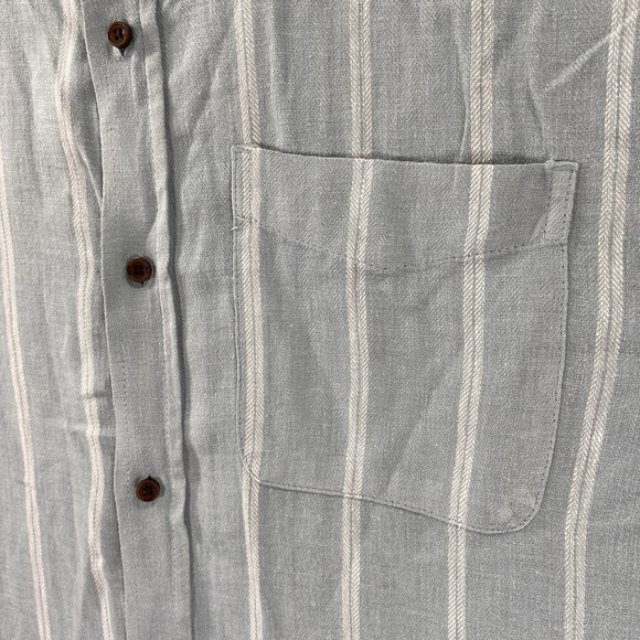 Katin Shirt men's XL Button Up Striped Short Sleeve Casual Chest Pocket Beach - Picture 3 of 11